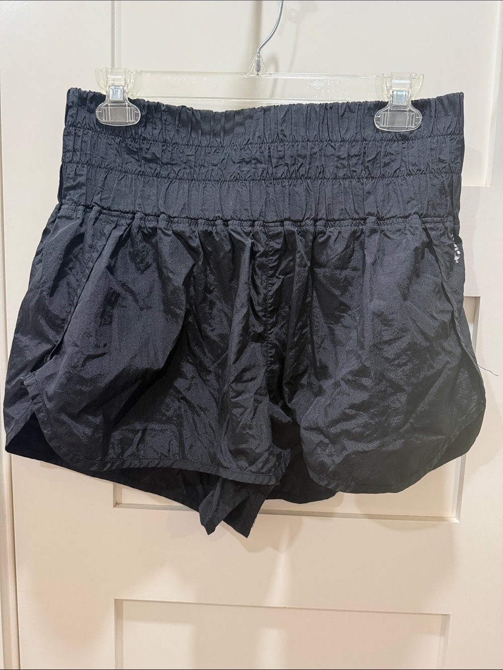 FP Movement by Free People Black Smocked Waist Athletic Shorts